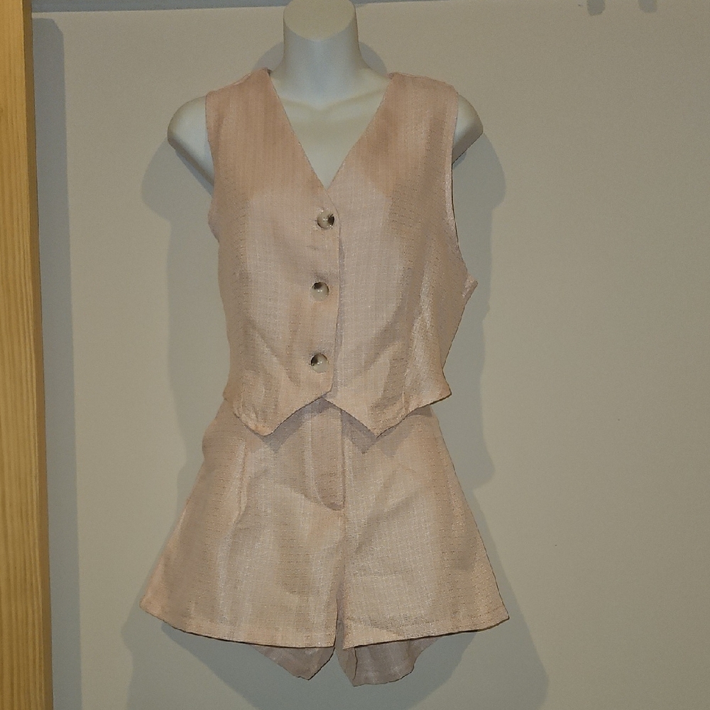 Elegant Pink Sleeveless Jumpsuit